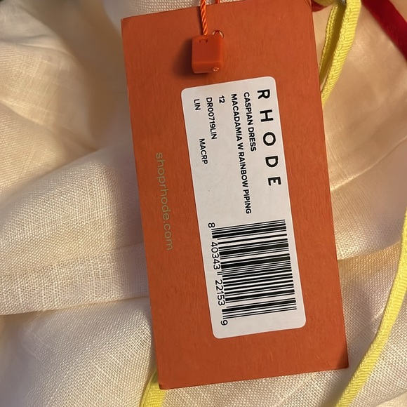 NWT Rhode Caspian Linen Mini Dress - Picture 6 of 6